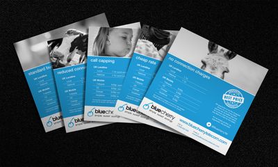 Tariff cards print design
